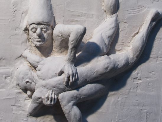 Fighting Clowns I (Marble Resin or Iron Resin)