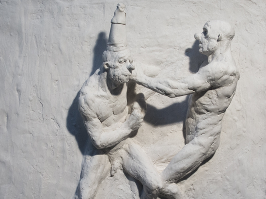 Fighting Clowns III (Marble Resin or Iron Resin)